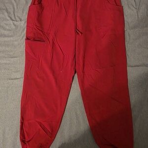Womens Scrub Pants Red